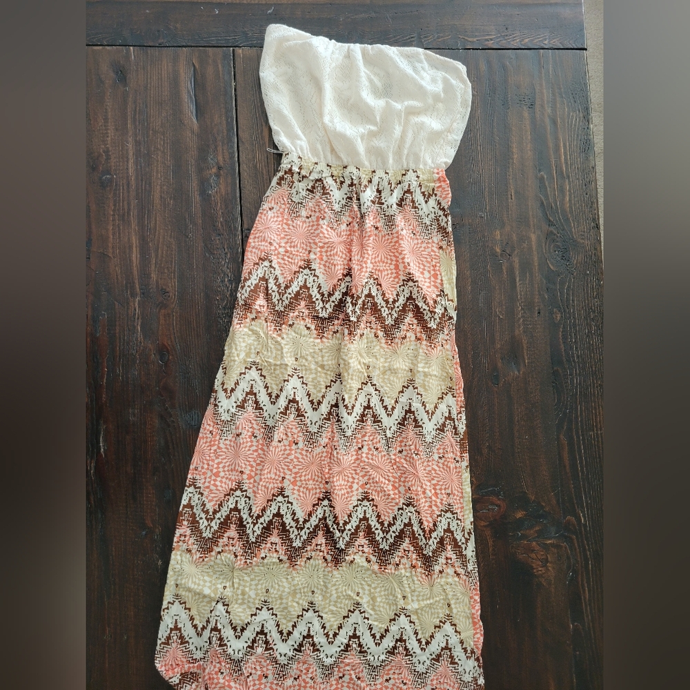 Windsor Cream and Pink Maxi Dress:s